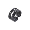 Wholesale Rings Retro Style Copper Hemp Rope Winding Geometric Electroplating Unisex