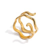 Wholesale Rings Stainless Steel Geometric Electroplating Jewelry