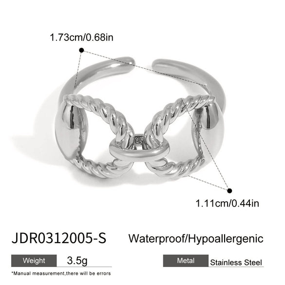 Wholesale Rings Stainless Steel Geometric Style Electroplating Jewelry