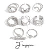 Wholesale Rings Stainless Steel Geometric Style Electroplating Jewelry