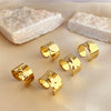 Wholesale Rings Stainless Steel Heart Geometric Natural Style Electroplating