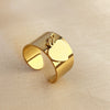 Wholesale Rings Stainless Steel Heart Geometric Natural Style Electroplating