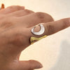 Wholesale Rings Stainless Steel Heart Shape Electroplating Minimalist Geometric Design Unisex
