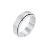 Wholesale Rings Stainless Steel Pearl Sand Rotating Rotatable Fashion Unisex Electroplated With Letters Numbers Text