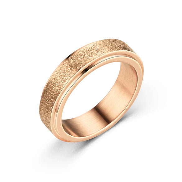 Wholesale Rings Stainless Steel Pearl Sand Rotating Rotatable Fashion Unisex Electroplated With Letters Numbers Text