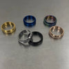 Wholesale Rings Stainless Steel Pearl Sand Rotating Rotatable Fashion Unisex Electroplated With Letters Numbers Text