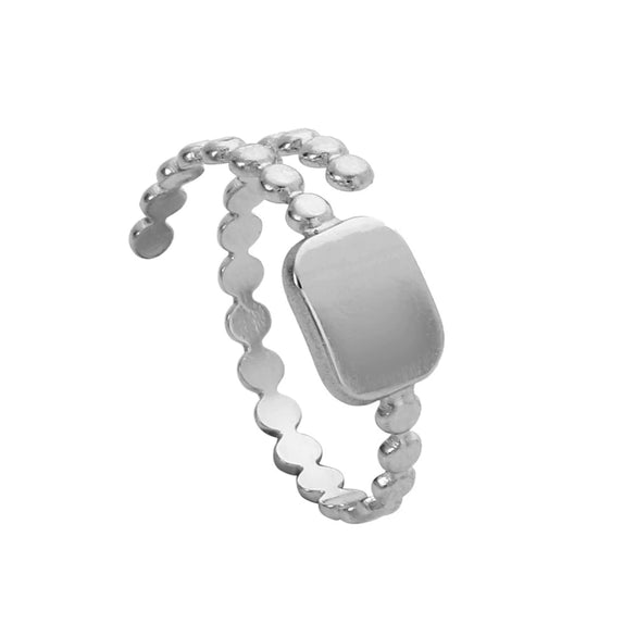 Wholesale Rings Titanium Steel Geometric Hollow Out Electroplated For Women