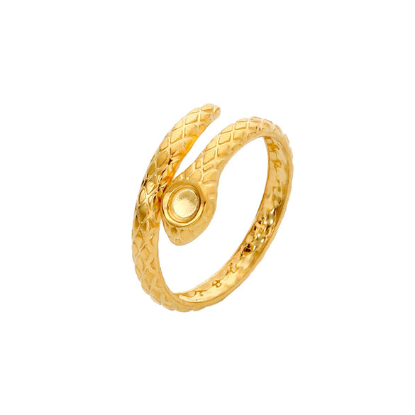 Wholesale Rings Titanium Steel Geometric Hollow Out Electroplated For Women