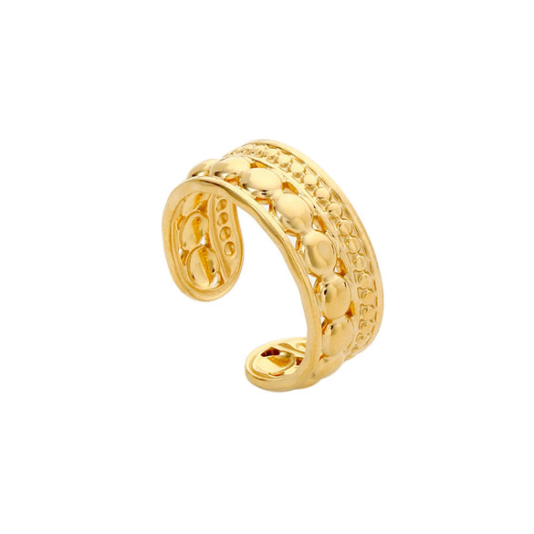Wholesale Rings Titanium Steel Geometric Hollow Out Electroplated For Women