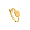 Wholesale Rings Titanium Steel Geometric Hollow Out Electroplated For Women