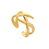 Wholesale Rings Titanium Steel Geometric Hollow Out Electroplated For Women