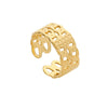 Wholesale Rings Titanium Steel Geometric Hollow Out Electroplated For Women