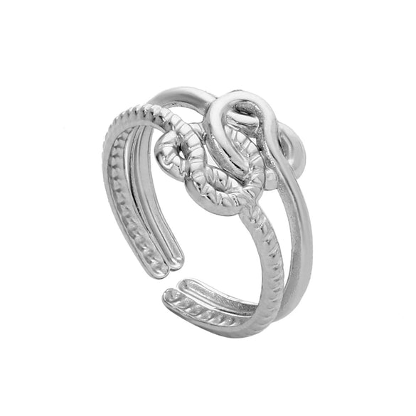Wholesale Rings Titanium Steel Geometric Hollow Out Electroplated For Women