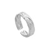 Wholesale Rings Titanium Steel Geometric Hollow Out Electroplated For Women