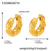 Wholesale Rivet Ring Earrings Polished Titanium Steel Geometric Electroplated For Women
