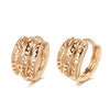 Wholesale Rose Gold Earrings For Women Simple And Personalized Hollow Flower Design Copper Material Geometric Pattern
