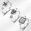Wholesale Rotatable Antianxiety Decompression Ring Set Copper Geometric Electroplated For Women