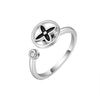 Wholesale Rotatable Antianxiety Decompression Ring Set Copper Geometric Electroplated For Women