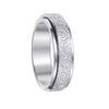 Wholesale Rotatable Antianxiety Decompression Ring Titanium Steel 18K Gold Plated Frosted Unisex Women