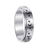 Wholesale Rotatable Antianxiety Decompression Ring Titanium Steel 18K Gold Plated Frosted Unisex Women