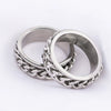 Wholesale Rotatable Chain Ring Bottle In Titanium And Stainless Steel With Geometric Design For Unisex
