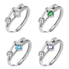 Wholesale Rotatable Decompression Antianxiety Doublelayer Line Personality Smart Zircon Ring For Women Copper Geometric Electroplated