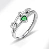 Wholesale Rotatable Decompression Antianxiety Doublelayer Line Personality Smart Zircon Ring For Women Copper Geometric Electroplated