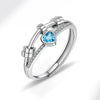 Wholesale Rotatable Decompression Antianxiety Doublelayer Line Personality Smart Zircon Ring For Women Copper Geometric Electroplated