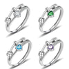 Wholesale Rotatable Decompression Antianxiety Doublelayer Line Personality Smart Zircon Ring For Women Copper Geometric Electroplated