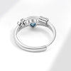 Wholesale Rotatable Decompression Antianxiety Doublelayer Line Personality Smart Zircon Ring For Women Copper Geometric Electroplated