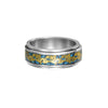 Wholesale Rotatable Decompression Unisex Titanium Steel Ring With Dripping Oil Luminous And Geometric Style Featuring Letters Numbers Text