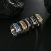 Wholesale Rotatable Decompression Unisex Titanium Steel Ring With Dripping Oil Luminous And Geometric Style Featuring Letters Numbers Text