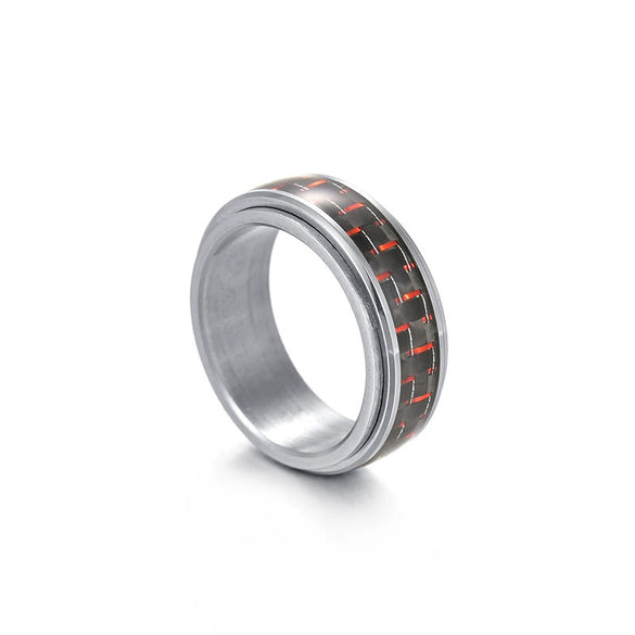 Wholesale Rotatable Decompression Unisex Titanium Steel Ring With Dripping Oil Luminous And Geometric Style Featuring Letters Numbers Text