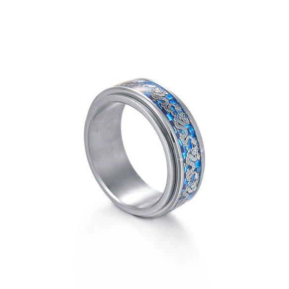 Wholesale Rotatable Decompression Unisex Titanium Steel Ring With Dripping Oil Luminous And Geometric Style Featuring Letters Numbers Text