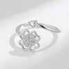 Wholesale Rotatable Four Leaf Clover Ring For Women Copper Electroplated Plants And Flowers Style