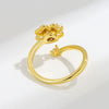 Wholesale Rotatable Four Leaf Clover Ring For Women Copper Electroplated Plants And Flowers Style