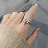 Wholesale Rotatable Four Leaf Clover Ring For Women Copper Electroplated Plants And Flowers Style