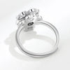Wholesale Rotatable Fourleaf Clover Ring For Women Copper Geometric Electroplated
