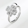 Wholesale Rotatable Fourleaf Clover Ring For Women Copper Geometric Electroplated