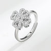 Wholesale Rotatable Fourleaf Clover Ring For Women Copper Geometric Electroplated
