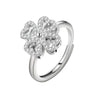 Wholesale Rotatable Fourleaf Clover Ring For Women Copper Geometric Electroplated