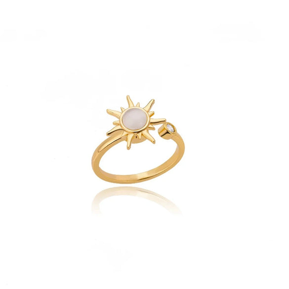 Wholesale Rotatable Geometric Simple Decompression Ring Copper Electroplating Unisex Women's