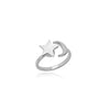 Wholesale Rotatable Geometric Simple Decompression Ring Copper Electroplating Unisex Women's