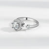 Wholesale Rotatable Open Antianxiety Decompression Micro Inlaid Zircon Women's Ring S925 Sterling Silver Geometric Electroplated