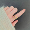 Wholesale Rotatable Sun Flower Ring Copper Microinlaid Zircon Electroplated Women's Light Luxury Fashion Open Ring Geometric Style