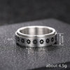 Wholesale Rotatable Unisex Niche Ring Stainless Steel Flower Geometric Jewelry Electroplated