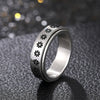 Wholesale Rotatable Unisex Niche Ring Stainless Steel Flower Geometric Jewelry Electroplated