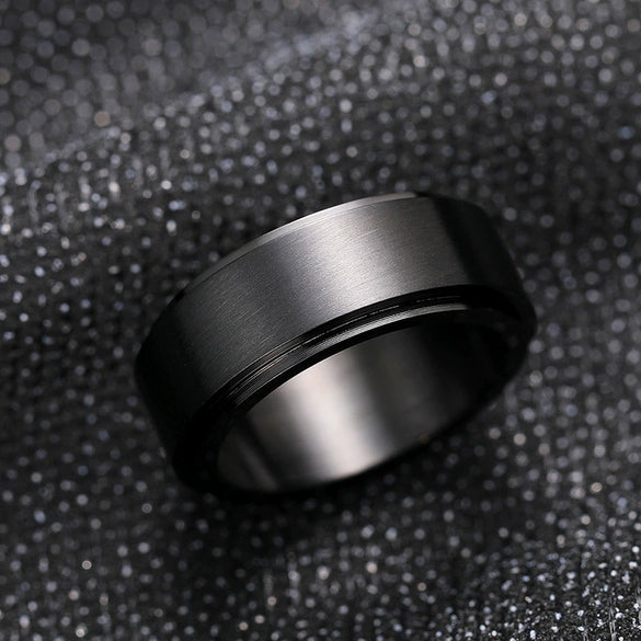 Wholesale Rotatable Unisex Ring Stainless Steel Geometric Style Electroplated Jewelry