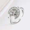 Wholesale Rotating Adjustable Anxiety Relieving S925 Sterling Silver Ring Geometric Design Electroplating For Women