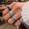 Wholesale Rotating Decompression Ring Titanium Steel Geometric Men's Jewelry Electroplated